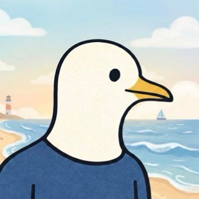 俯瞰するカモメ