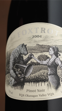 Foxtrot Vineyards is a small boutique winery on the Naramata Bench focusing on premium Pinot Noir and Chardonnay wines.
