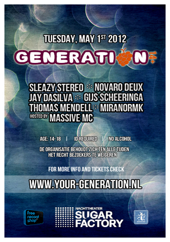 YOUR_GENERATION's profile picture. GENERATION – 1 MEI @ SUGAR FACTORY (14+)
