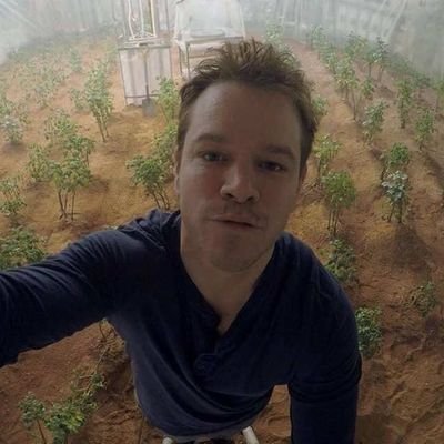 Here's your sarcastic and botanist astronaut guy 🥔