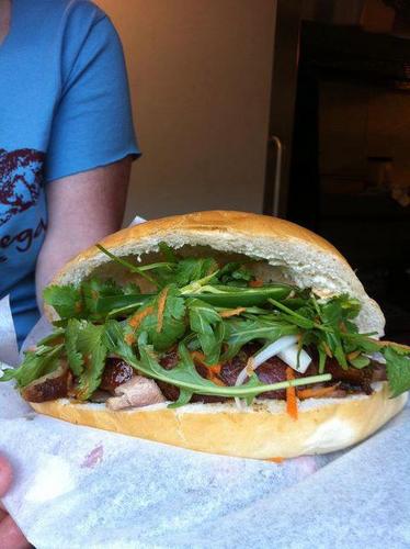 Chef Monica's Hybrid Banh Mi...
It's the Bomb Diggity Banh!!!! Also go to our facebook page, and make sure to come by for a great sandwich:)