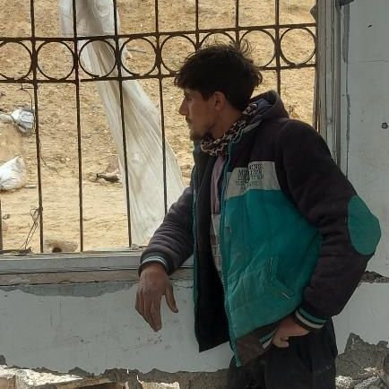 I am Aboud from Gaza. I live in a tent with my wife. I am asking for help to buy food. My wife is pregnant.