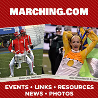 Find it at Marching.com: Events, Links, Resources, News and Photos. Showcasing marching bands, drum corps, color guards and percussion ensembles since 1996.