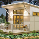 A new and modern concept home utilizing “green“ and energy efficient components.