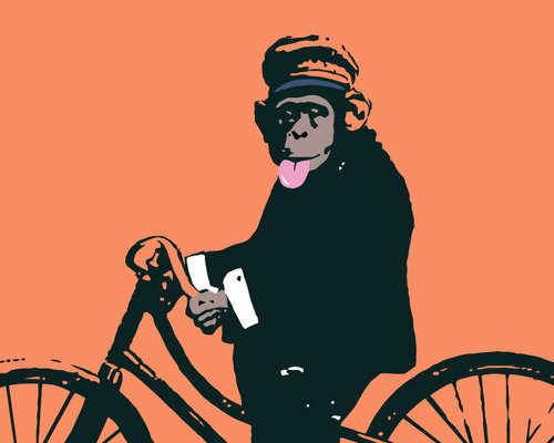 Bike t-shirts screenprinted with designs inspired by vintage advertising. Silkscreened by hand in an old garment factory in Red Hook, Brooklyn.