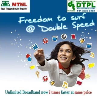 DelhiMTNL's profile picture. MTNL (Govt of India Enterprise) telco offer you a unlimited broadband, 3G, PRI & BRI, Leased Line, VPN & MPLS, Toll-free Number in Delhi Area.
011-23238383