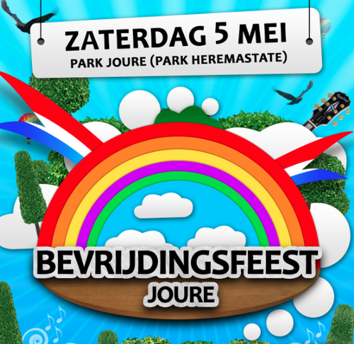 5 Mei Bevrijdingsfeest met oa: JelleB, Praia del sol Malesstones, Stolling Stones 
Kinderprogramma