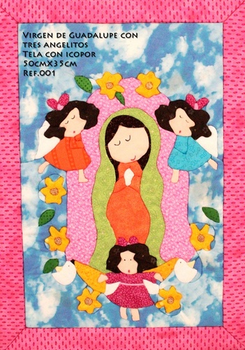 Patchwork_LML's profile picture. Cuadros decorativos hechos a mano con telas llamativas. Inicialmente con imagenes de la Virgen de Guadalupe.