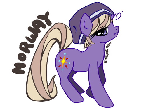 A new pony in Ponyville.Came from Norway and is very rich.Is only nice if she wants to be.Loves hats,and doing magic.((No job...yet))