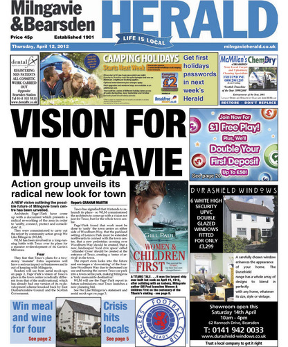 We are the MIlngavie and Bearsden Herald covering local news and sport for towns and villages in the area