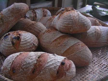 土無農薬・有機栽培の自家産小麦全粒粉５０％～１００％使った窯パン・ベーグル・蒸しパンの
ネット通販・予約販売のお店。新宮市熊野川町にあります。