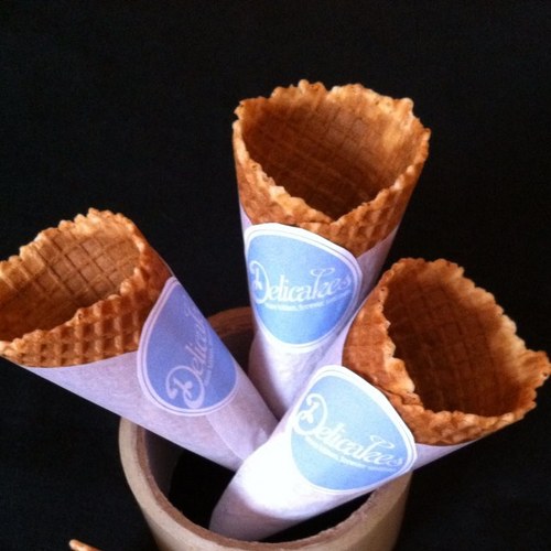 Delikones: the original pudding in a cone. featured on Sky Living's TV show Cooks to Market & available to retailers very soon.