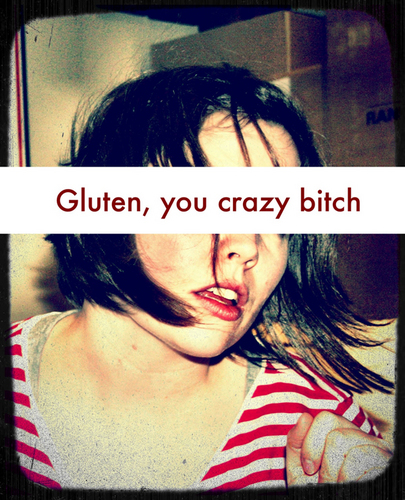 Cuddling with #celiac disease for 17 years & cutting through #gluten free bullsh-t, one piece of oddly small bread at a time
