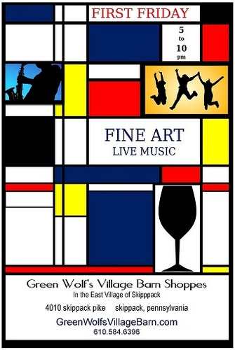 Stroll Skippack Village and experience the diversity of fine art and live music on various porches, patios and lawns at this upscale event. #skippackfirstfriday