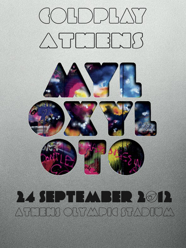 24 September, 2012.
Athens Olympic Stadium.
Use hashtag: #ColdplayAthens