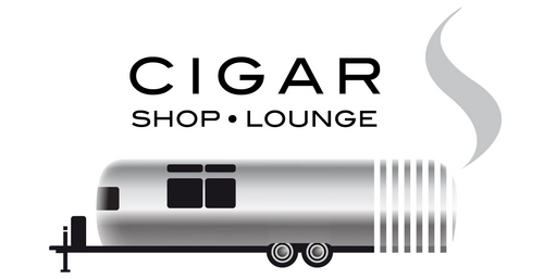 Mobiele rooklounge en cigarshop in een klassieke Airstream Caravan