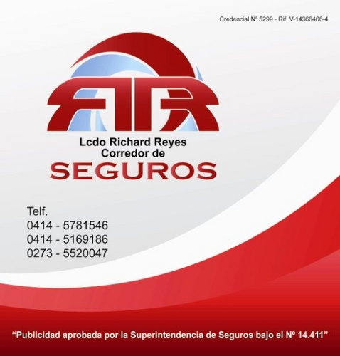 Corredor de Seguros experiencia en el ramo, con un equipo bien fuerte para luchar en todos los momentos criticos que pueda vivir nuestro Asegurado. 0414-5781546