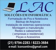 lacinformatica's profile picture. Há mais de 10 anos na área de suporte técnico e manutenção de computadores. Serviços para residências e empresas.
