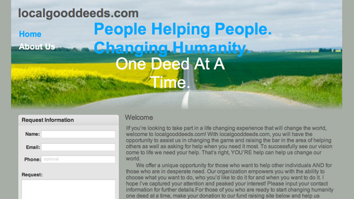 localgooddeeds's profile picture. Localgooddeeds.com is on its way.With millions of Americans struggling we are here to help.It's aboutPeople helping people changing humanity 1 deed at a time.