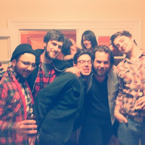 Five men in a rock and roll band. Fly at night in the morning we land.