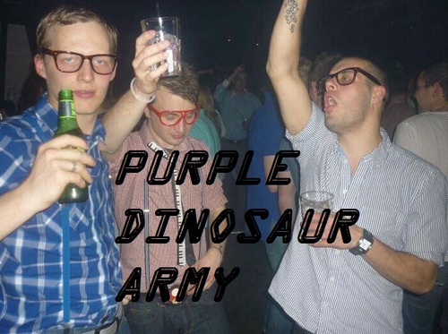 PurpleDinosau13's profile picture. Purple Dinosaur Army, are a piss take 2 piece band from Cheshire with a very lovable cameraman Joel.