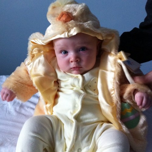 Lecturer, wife of magician, enjoys putting daughter in strange outfits.