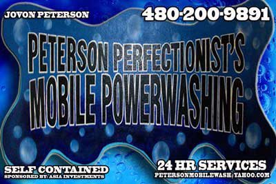 Peterson Perfectionist's is a mobile power washing crew that can fulfill all of your wash needs from cars, and trucks, to houses, decks, windows, ATVs and more