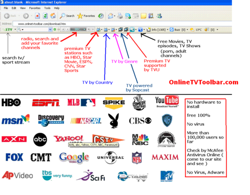 TV Toolbar, free tv, online tv