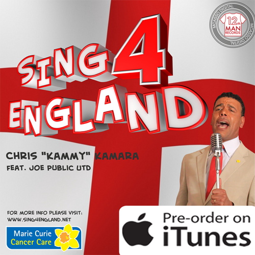 sing4eng's profile picture. Chris Kamara - Sing 4 England (ft. Joe Public Utd) - The Official England Song for Euro2012! % of Proceeds to @MarieCurieUK. BUY IT HERE http://t.co/w3UINc7A8n