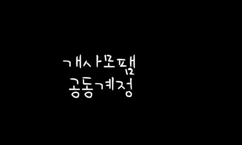 개사모팸원들이사용하는공동계정(1기,2기,3기)