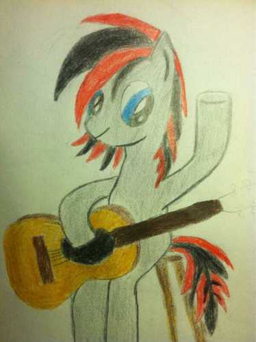 Fiancée to Marceline, father to Vince, and a generally friendly, musically oriented stallion. (Main Admin for #R34, DM me any questions!))