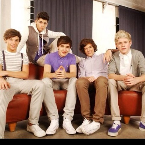Hey were one direction and we want all our fans our there to follow us xxx