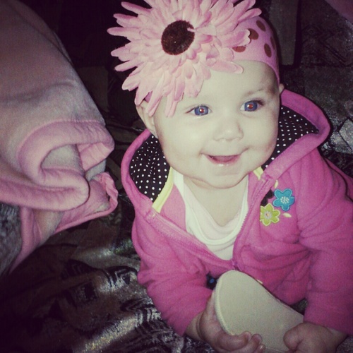 proud mommy of the most beautiful babygirl! i would die for her blue eyes :] #alaynafaith