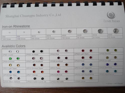 We are professional manufacturer in the field of Iron-On-Stones accessories such as Hot-fix Rhinestones, Rhinestud, Hot-fix Motifs, Nailhead and Hot-fix paper/t