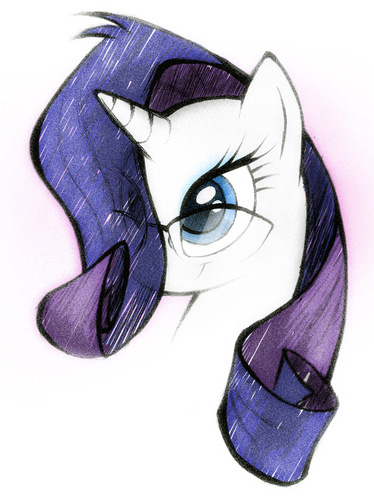 Rarity here! Upcoming fashion designer, I take great pride in my work. Most stunning, sophisticated and glamorous pony you've ever seen? Why thank you!