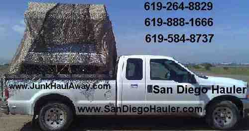 San Diego Hauling offers home services like junk removal, appliance pick-up, dumpster & debris bin Service 4 u to put your junk into. 619-888-1666.