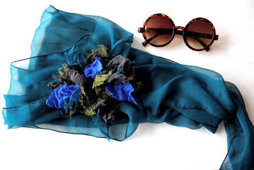 These unique pieces are fusions of merino wool and silk. 