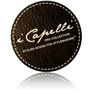A collection of artisanal leather cases designed for hair and makeup artists by a beauty pro...