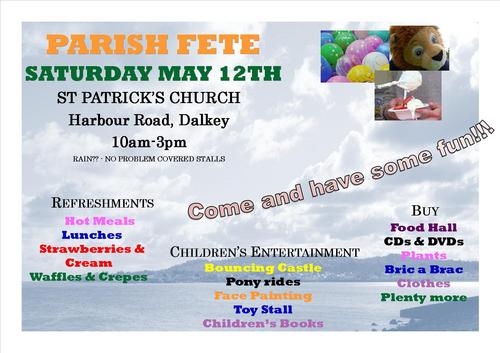 DalkeyFete's profile picture. Come to the Dalkey Fete on May 12th at St. Patrick's Church from 10 to 3!