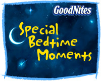 We want to hear about the special bedtime moments you spend with your children! BedtimeMoments responses monitored and updated by the GoodNites Edelman PR team.