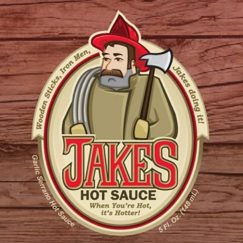 Inspired by firefighters...We make good hot awesomesauce!!! Wooden sticks, Iron men, Jakes doin' it! orders@jakeshotsauce.com