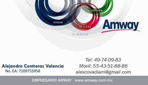 tarjetas de presentacion de amway