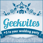 Beautiful geeky wedding Invitations and Save the Dates that WON'T get you disowned by your family! Also, we generally kick all kinds of ass.