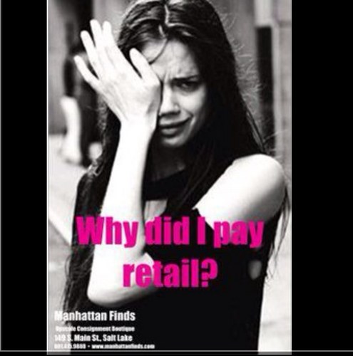 ManhattanFinds's profile picture. NEW CONSIGNMENT STORE BY CITY CREEK!  We give a 50/50 split!  Needing men and women's gently used DESIGNER items!  No appt. needed. 801-415-9880