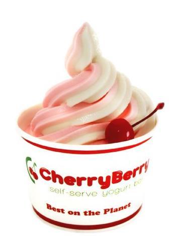CherryBerry is the newest frozen yogurt shop in town. We offer 12 rotating flavors & over 40 toppings! We have plenty of space w/ 4 BIG screen tv's & free WiFi