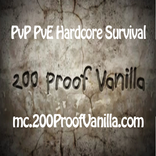 200ProofVanilla's profile picture. Hardcore PvP PvE Minecraft Server - http://t.co/Q1mU1UFNWz