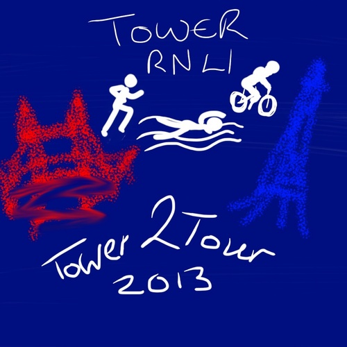 On the 18th September 2013 crew from @TowerRNLI ran in relay to Dover from London, swam the enlish channel & cycled to Paris. To raise money for crew training.