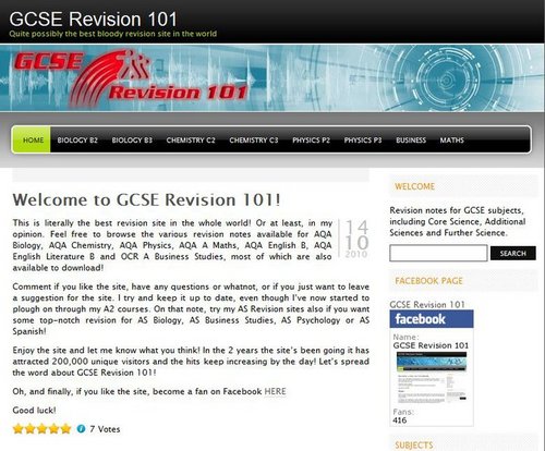 GCSE Revision notes website, and probably the best one in the world