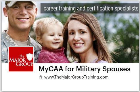 Career Development Specialist w/The Major Group who enrolls Military Spouses into Universities for online career training & Certification at no cost! #MyCAA
