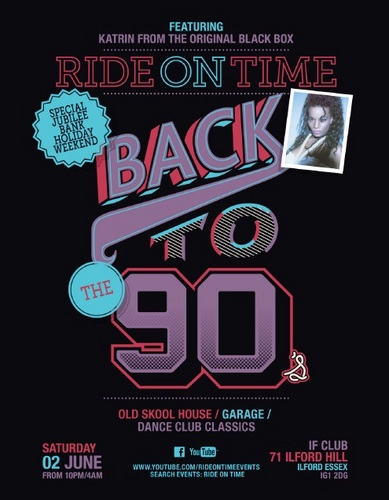 RIDE ON TIME - BACK TO THE 90s / 2nd June 2012 @ IF Bar, Ilford / Katrin from Black Box performing the hits including the smash hit Ride On Time! BB: 29791E44